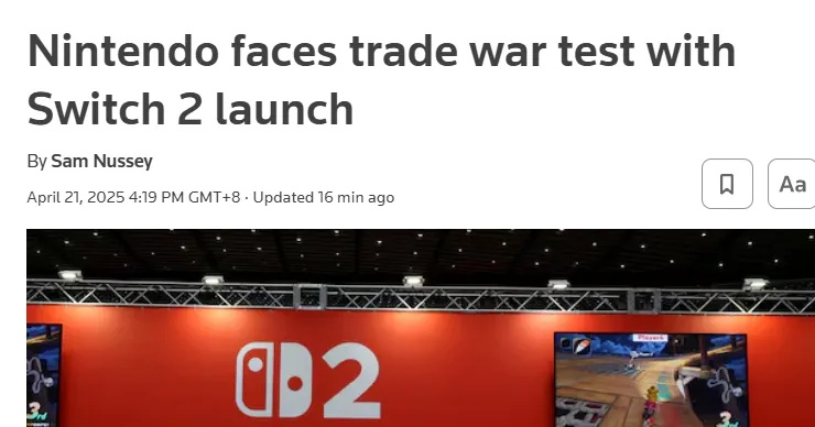 任天堂Switch 2美区预购火爆，多零售平台崩溃