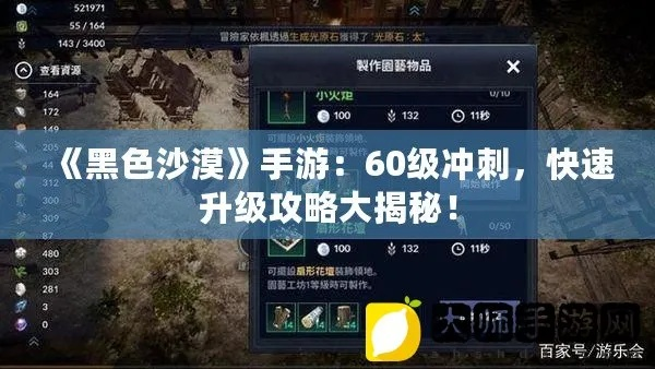 《黑沙手游银币速刷攻略：独家获取途径大揭秘》