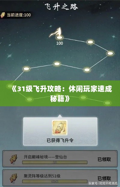 《31级飞升攻略：休闲玩家速成秘籍》