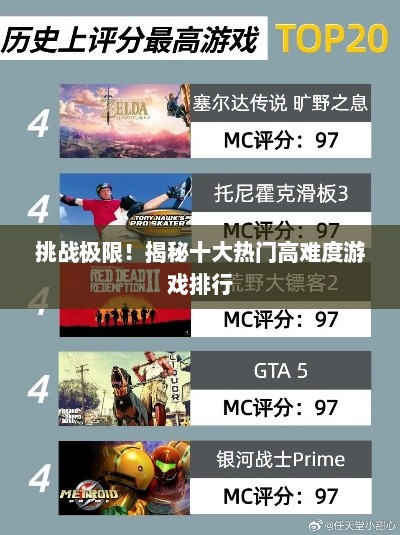 挑战极限！揭秘十大热门高难度游戏排行