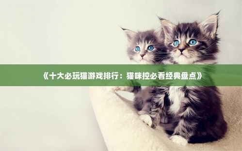 《十大必玩猫游戏排行：猫咪控必看经典盘点》
