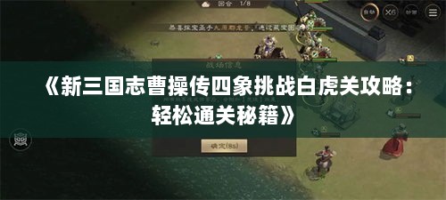 《新三国志曹操传四象挑战白虎关攻略：轻松通关秘籍》