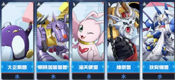 数码宝贝水队阵容搭配攻略：打造最强水系战队秘籍