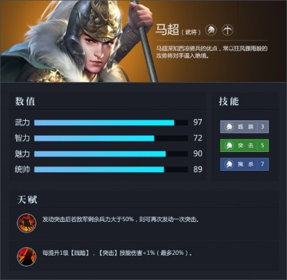 楚汉秦唐马超英雄深度解析：属性技能攻略全揭秘