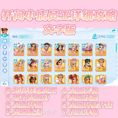 开间小店阵容攻略：揭秘十人主流搭配秘籍