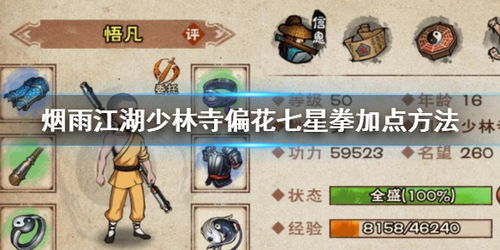 烟雨江湖一尘拳法攻略：高效拳法加点技巧解析