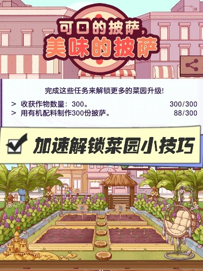 披萨菜园解锁攻略：揭秘全新解锁技巧，美味即刻拥有