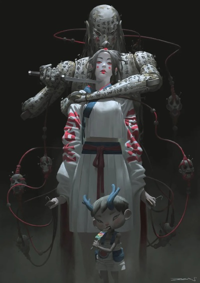 Zeen Chin暗黑诡谲风格全解，3招掌握克苏鲁式生物设计，适配80%暗黑游戏IP