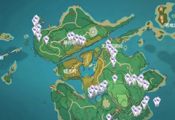 原神绯樱绣球高效采集秘籍，隐藏点位+雷元素联动，速刷雷神九条突破材料